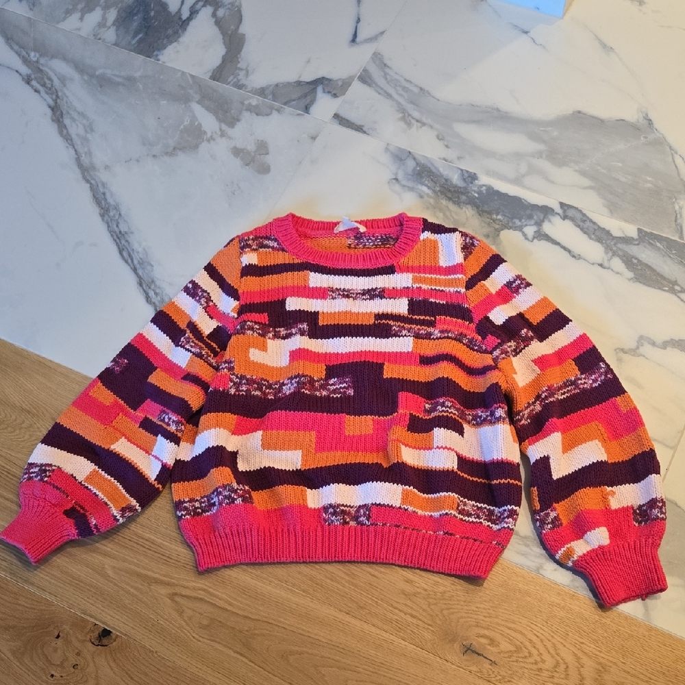 Sezane Chandler Multicolor Statement Sweater, Xxl… - image 1